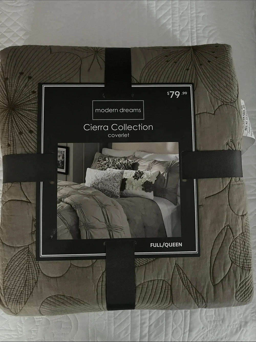 Cierra Collection Coverlet - Taupe